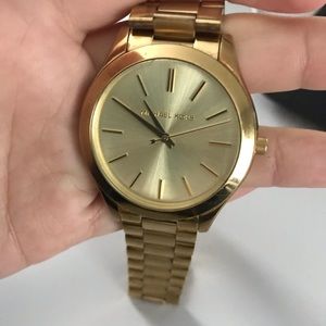 Slim Runway Gold-Tone Stainless Steel Watch
